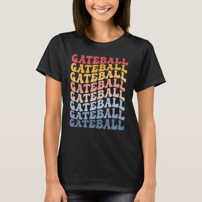 Gateball Groovy Retro Sports T-Shirt (Front)