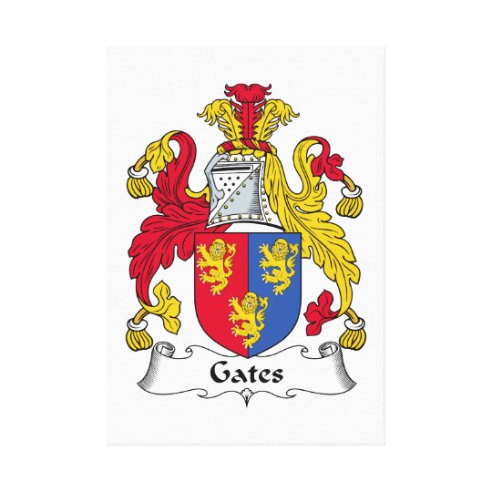 Gates Family Crest Canvas Print | Zazzle.com