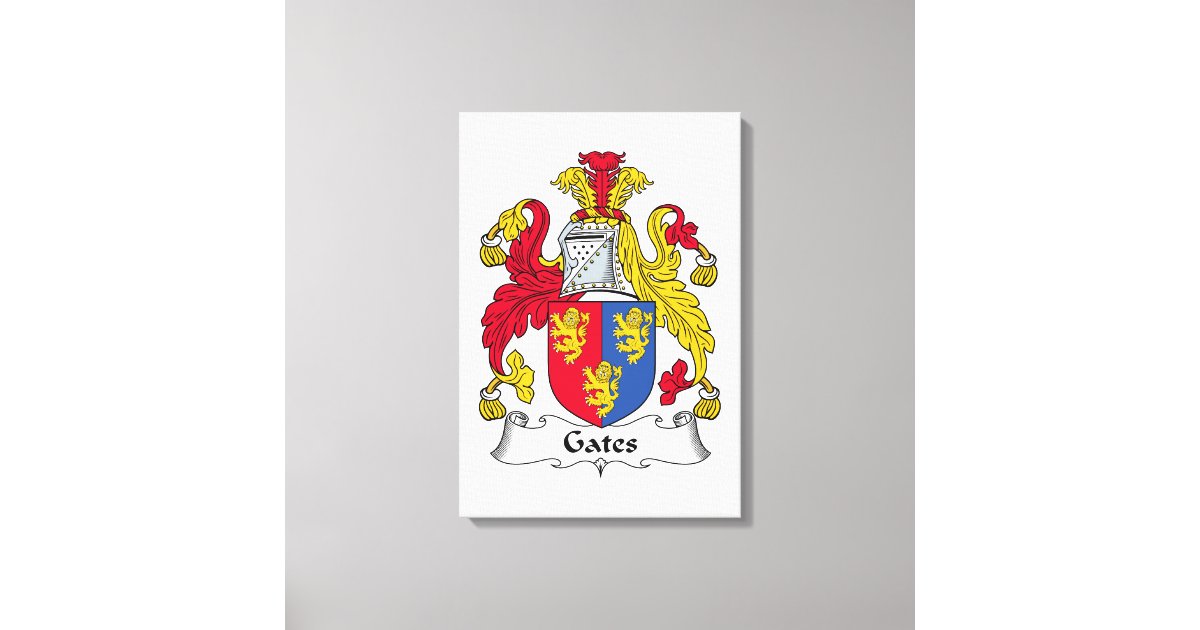 Gates Family Crest Canvas Print | Zazzle