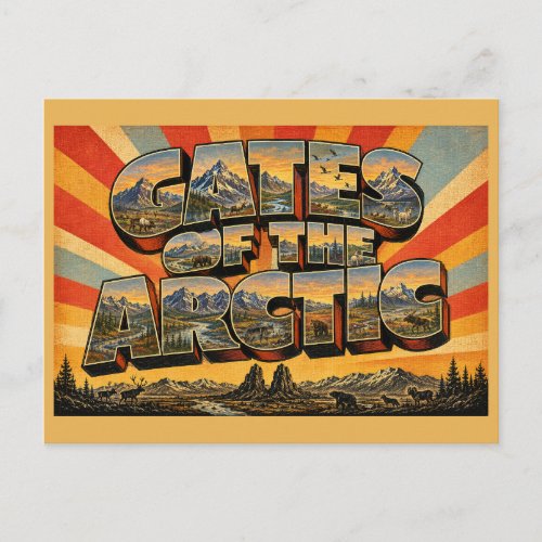 Gates of the Arctic Alaska Mountain Tundra Art Postcard