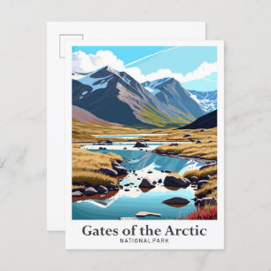 Gates of the Arctic Alaska Vintage Travel Postcard
