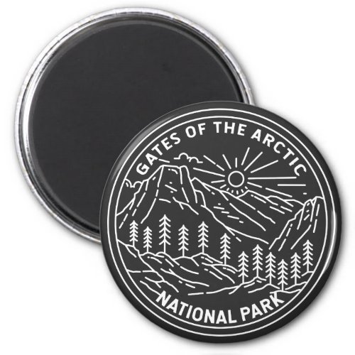 Gates of the Arctic National Park Alaska Monoline Magnet