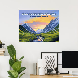 Gates of the Arctic National Park Alaska Vintage Poster