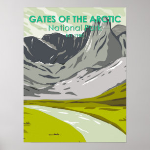 Gates of the Arctic National Park Alaska Vintage Poster