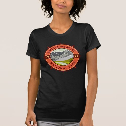 Gates of the Arctic National Park Retro Compass T_Shirt