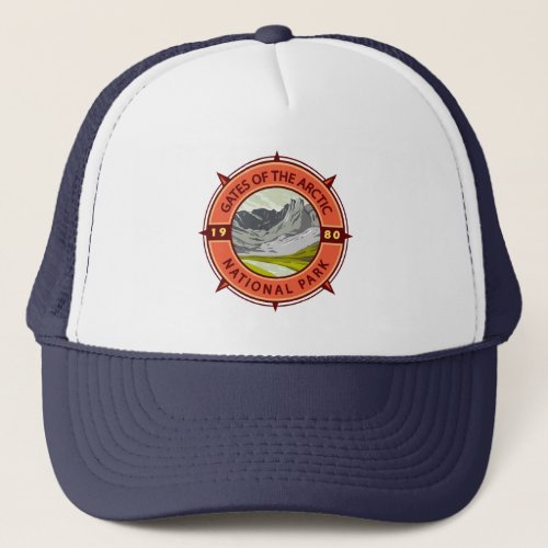 Gates of the Arctic National Park Retro Compass Trucker Hat