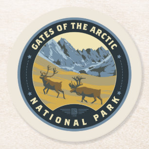 Gates of the Arctic National Park Round Paper Coaster