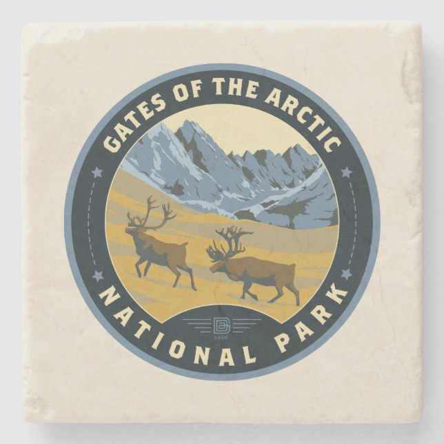 Gates of the Arctic National Park Stone Coaster (Front)