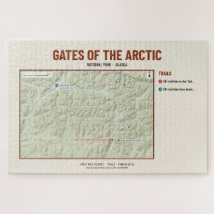 Gates of the Arctic National Park Trail Map Puzzle