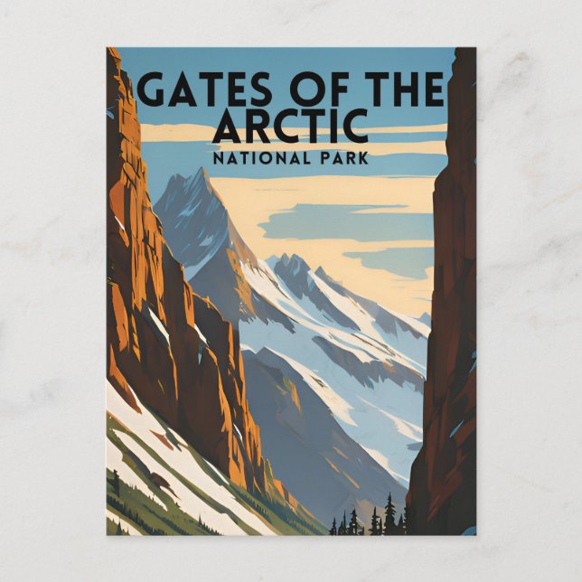 Gates of the Arctic National Park Vintage Postcard (Front)
