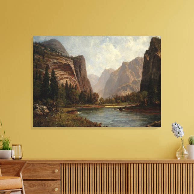 Gates of the Yosemite – Albert Bierstadt Canvas Print (Insitu(LivingRoom))