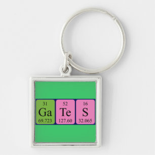 Gates periodic table keyring