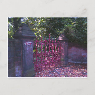 Gates to Strawberry Fields Liverpool Postcard