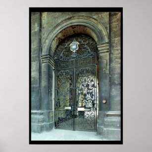Gates, transom panel and overthrow poster