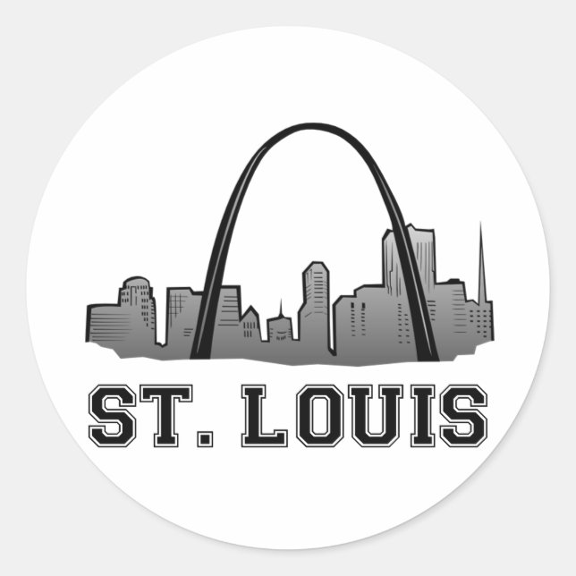 Gateway Arch in St. Louis Classic Round Sticker (Front)