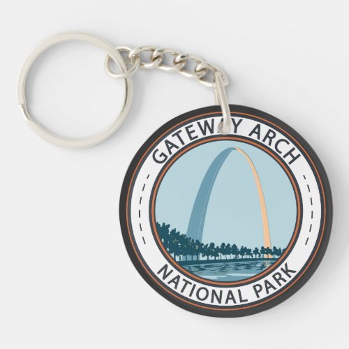 Gateway Arch National Park Badge Keychain