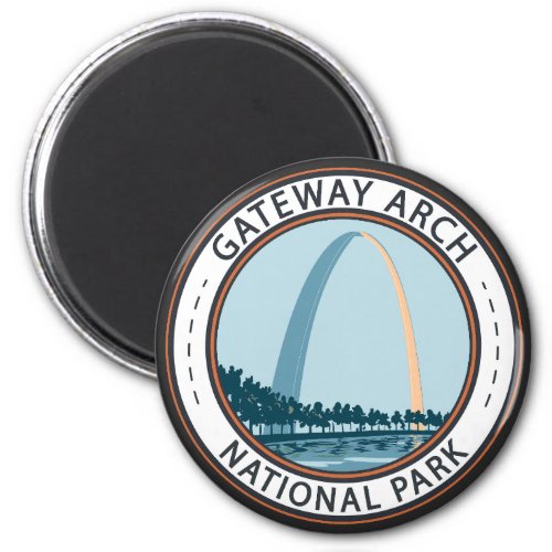 Gateway Arch National Park Badge Magnet