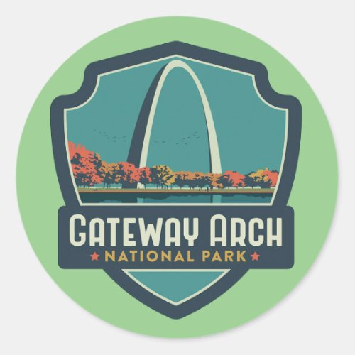 Gateway Arch National Park Classic Round Sticker