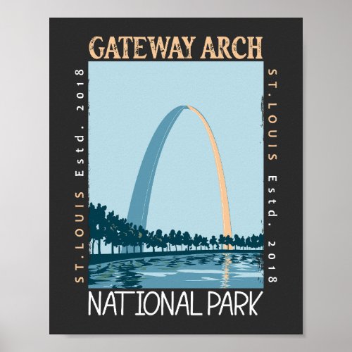 Gateway Arch National Park Distressed Poster