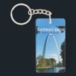 Gateway Arch National Park Missouri Double Sided Keychain<br><div class="desc">Gateway Arch vector artwork in a window style design. The park is located in St. Louis,  Missouri,  near the starting point of the Lewis and Clark Expedition.</div>