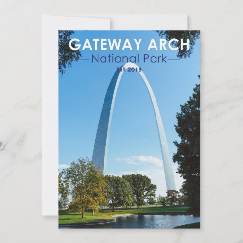 Gateway Arch National Park Missouri  Holiday Card