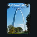 Gateway Arch National Park Missouri Magnet<br><div class="desc">Gateway Arch vector artwork in a window style design. The park is located in St. Louis,  Missouri,  near the starting point of the Lewis and Clark Expedition.</div>
