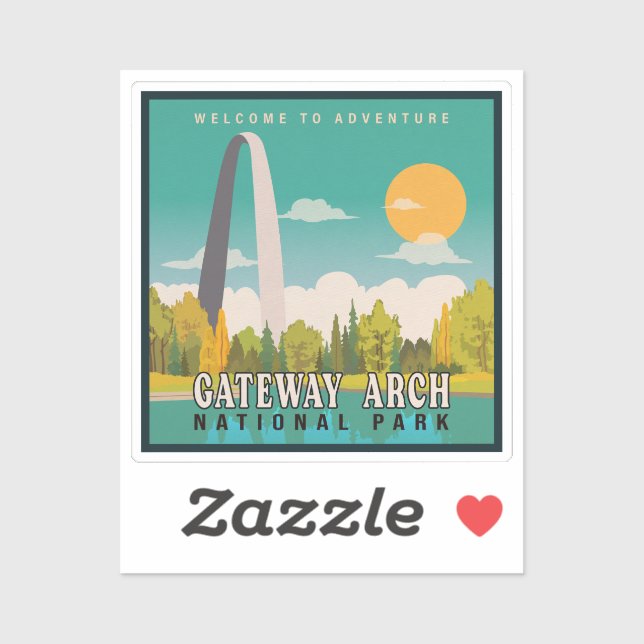 Gateway Arch National Park - Missouri Saint Louis Sticker (Sheet)