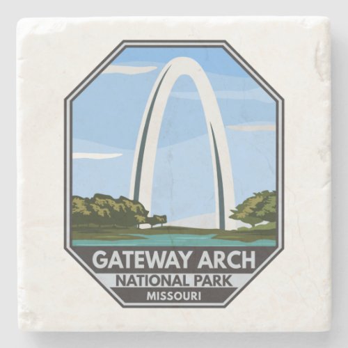 Gateway Arch National Park Missouri Stone Coaster