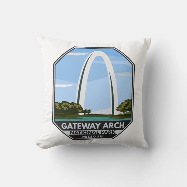 Gateway Arch National Park Missouri Throw Pillow (Front)