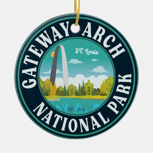 Gateway Arch National Park Saint Louis _ Missouri  Ceramic Ornament