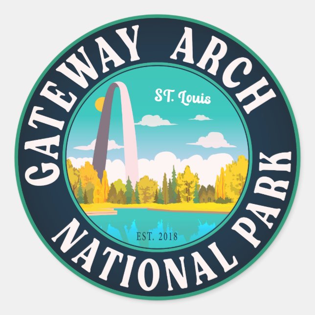 Gateway Arch National Park Saint Louis - Missouri  Classic Round Sticker (Front)