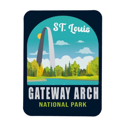 Gateway Arch National Park Saint Louis _ Missouri  Magnet