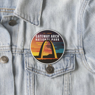 Gateway Arch National Park St. Louis Abstract Button