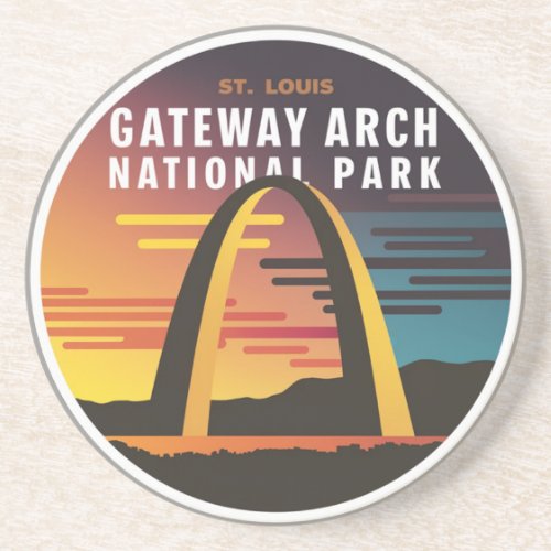 Gateway Arch National Park St Louis Abstract Coaster