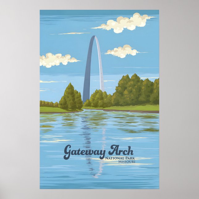 Gateway Arch National Park Travel Poster (Front)