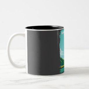Gateway Arch National Park Travel Poster Two-Tone Coffee Mug