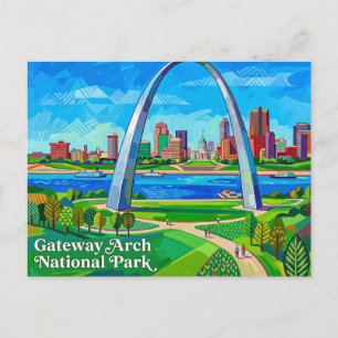 Gateway Arch National Park USA Postcard