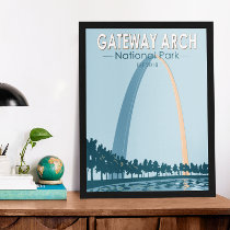 Gateway Arch National Park Vintage
