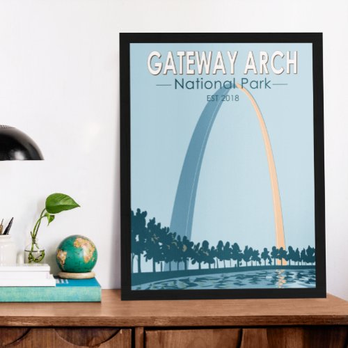 Gateway Arch National Park Vintage Poster