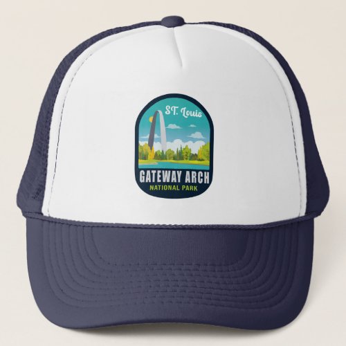 Gateway Arch National Park Vintage Souvenirs Trucker Hat