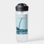 Gateway Arch National Park Vintage Water Bottle<br><div class="desc">Gateway Arch vector artwork design. The park is located in St. Louis,  Missouri,  near the starting point of the Lewis and Clark Expedition.</div>