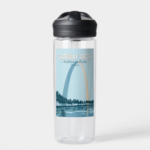 Gateway Arch National Park Vintage Water Bottle