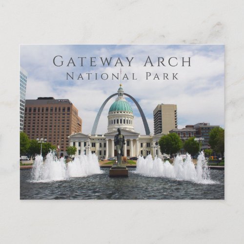 Gateway Arch Old Courthouse Runner St Louis Postcard
