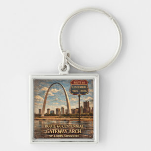 Gateway Arch Route 66 Centennial Keys Keychain