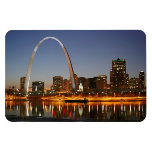 Gateway Arch St Louis Mississippi at Night Magnet