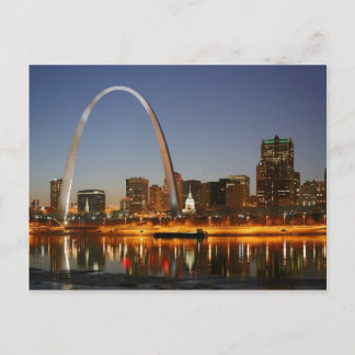 Gateway Arch St. Louis Mississippi at Night Postcard