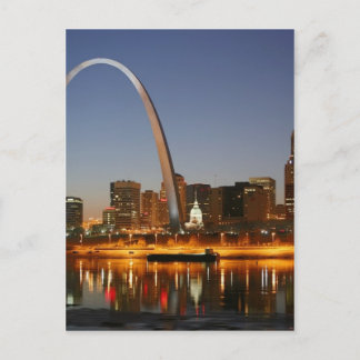 Gateway Arch St. Louis Mississippi at Night Postcard