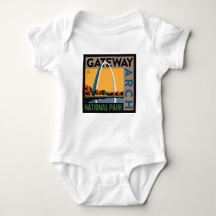 Gateway Arch   St. Louis, Missouri Baby Bodysuit