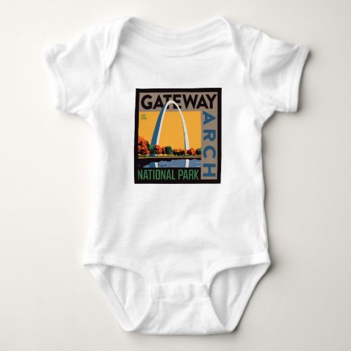 Gateway Arch  St Louis Missouri Baby Bodysuit