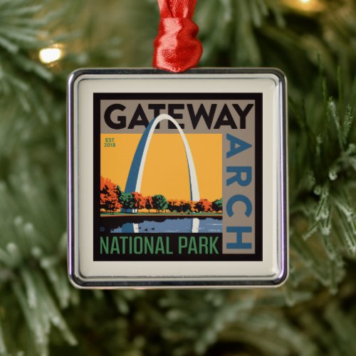 Gateway Arch  St Louis Missouri Metal Ornament